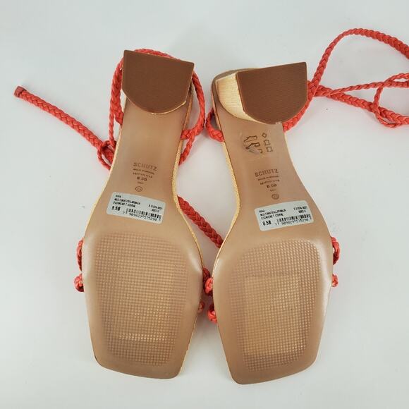 Schutz Coral Hina Atanado Leather Sandal 8.5 - Picture 10 of 12